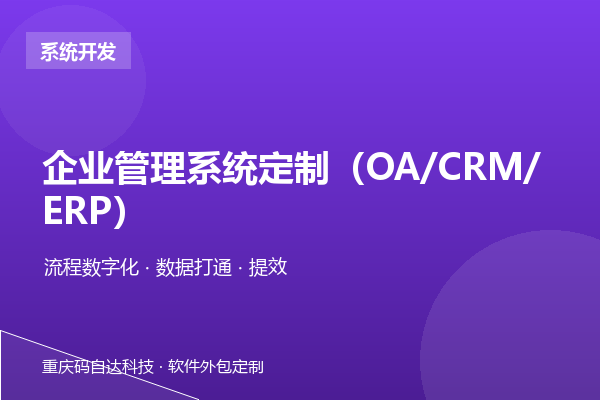 企业管理系统定制（OA/CRM/ERP）